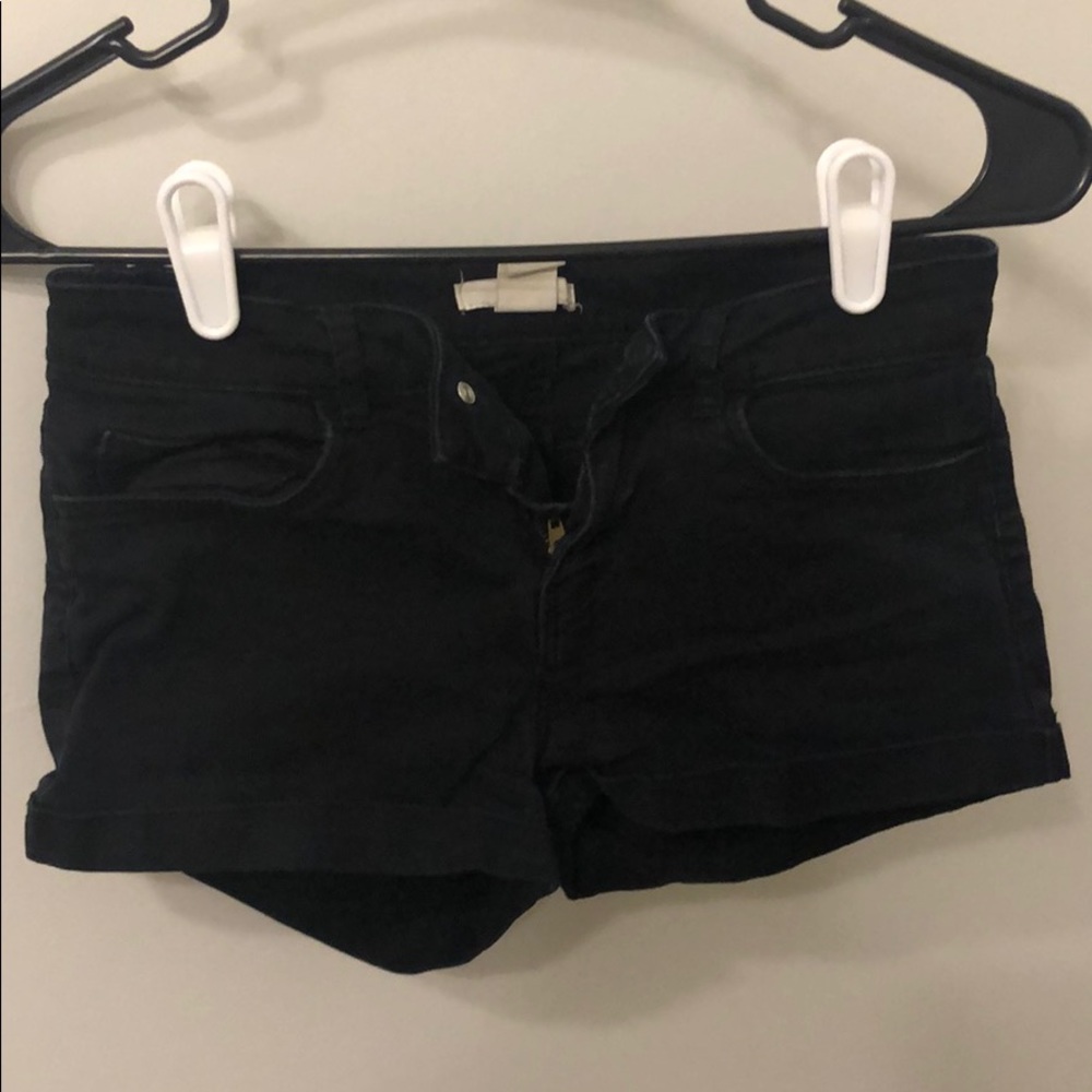 Black booty shorts